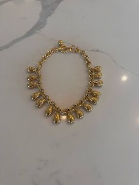 Anne Klein Gold Teardrop Charm Necklace - Women Jewelry